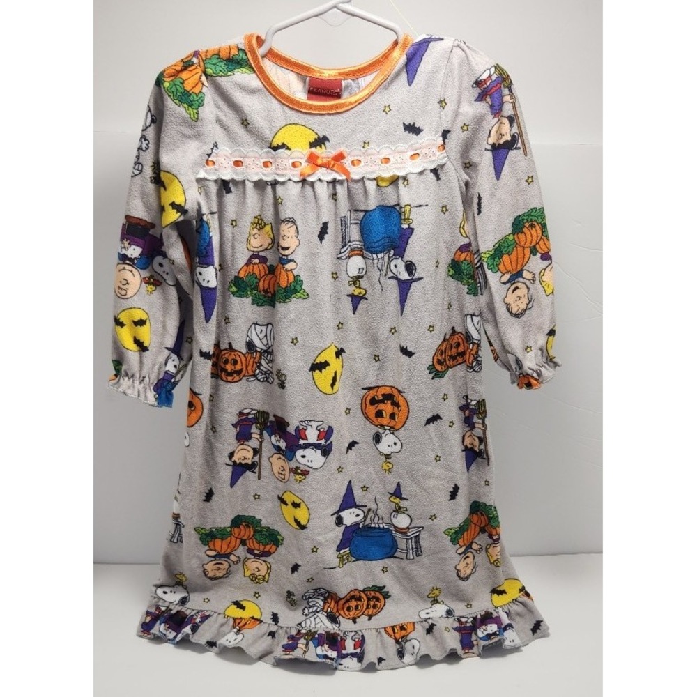 Peanuts‎ Charlie Brown Snoopy Halloween Sleeper Gown Girls Pajamas 2T